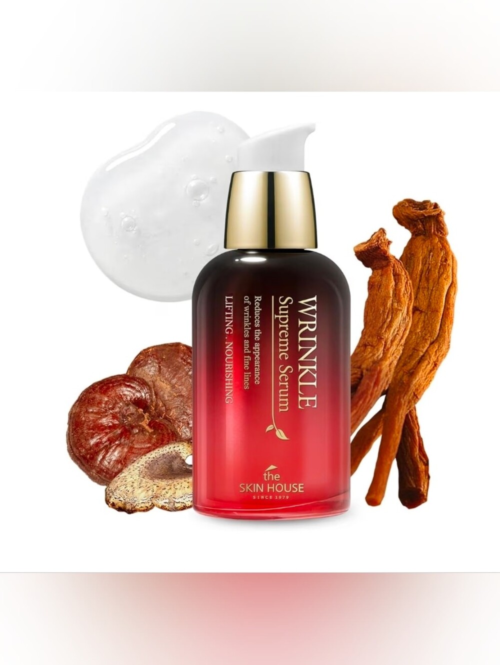The Skin House Wrinkle Supreme Serum, Red Ginseng & Mushroom, 1.69 fl.oz
